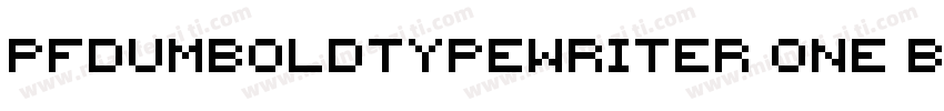 PFDumbOldTypewriter One Bold Regula字体转换